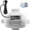 VEVOR Sistema de Ventilación para Mitigación Radón Silencioso, Kit de Mitigación de Radón 190 CFM con 2 Acopladores, Ventilador de Extracción para Ventilación Interior y Exterior, 305 x 320 x 235 mm