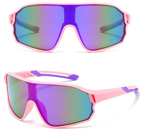 MUSELK Gafas de sol deportivas para hombre y mujer, gafas de sol polarizadas para actividades al aire libre, MTB, carreras, ciclismo, ciclismo, esquí, gafas de sol con UV400, color