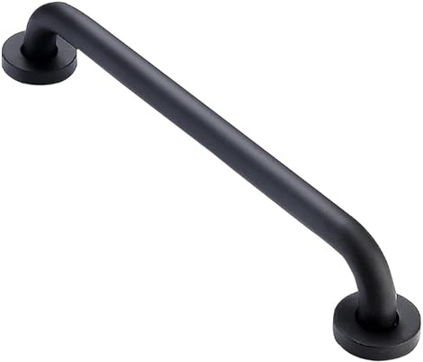 Agarraderas Mango de ducha antideslizante de acero inoxidable negro, agarre for bañera, inodoro, accesorio de seguridad for baño for niños, ancianos y personas con lesiones.(19.7in)