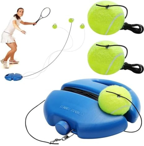 Générique Tennistränare med 2 tennisboll, Tennis träningssats, tennistränare, innovativ sportutrustning för fritid och utomhusaktiviteter, i trädgården
