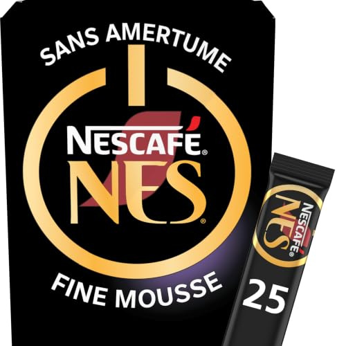 NESCAFÉ® NES®- Café Soluble Instantané - Doux & Sans Amertume - Pack De 25 Sticks x 2 g