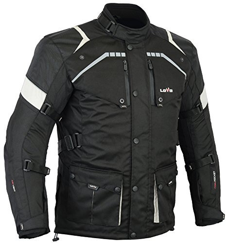 Veste 3/4 de moto pour homme 5XL noir
