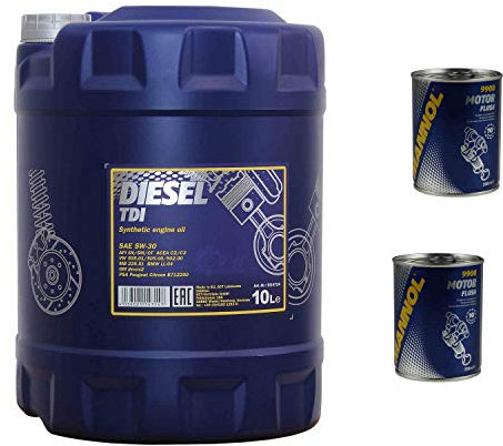10L Motoröl MANNOL Diesel TDI 5W-30 2x Motor Flush ADDITIV