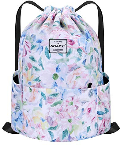 HAWEE Impermeable Casual Mochila con Cordón Grande Deporte Bolso de Gimnasia Mochila de Cuerda Unisex para Mujer Hombre Vida Cotidiana Aire Libre Yoga Escuela Playa Nadar