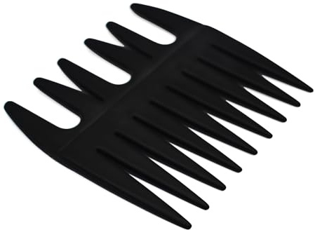 Peine profesional de dientes anchos para hombres, peine de barba para hombre, peine antiestático de doble cara para desenredar el cabello (negro)