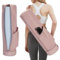 sportsnew Yogatasche Damen mit Nassfach, Flaschenhalter und Durchgehendem Reißverschluss, Tasche für Yogamatten mit Verstellbarem Schultergur, Rosa (Patent Angemeldet)