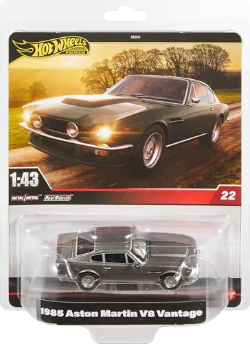 Hot Wheels Premium Aston Martin, Fahrzeug im Maßstab 1:43, offiziell lizenzierte Replikate für erwachsene Sammler, Real-Riders-Reifen, Metall/Metall-Karosserie und -Fahrgestell, HWT12