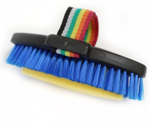 Horses Bürste mit Schwamm, Zubehör für die Pferdepflege, langlebig, ergonomisch und sicher