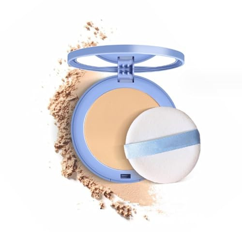 KRAJONO Polvo perfeccionador Mate, Polvo prensado, Polvo fijador Impermeable de Larga duración, Polvo fijador Suave Mate, Resistente al Agua de Larga duración