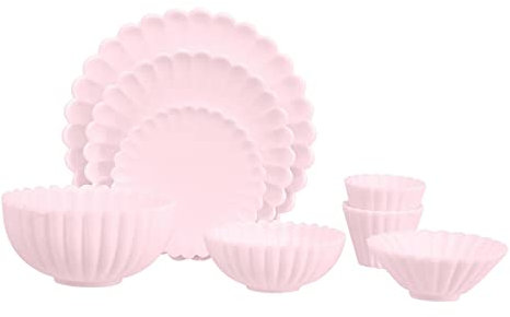 Accesorios de cocina en miniatura para casa de muñecas 1:6, bandeja para taza, color rosa