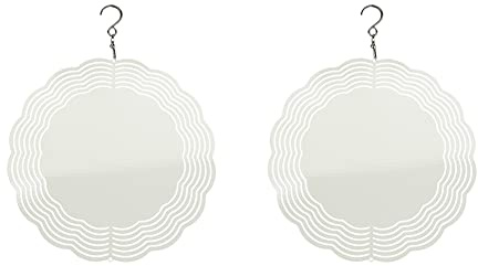 reamhome 2-pack 25 cm sublimering vindspinnare tomt, 3D aluminium vindsnurror kinetisk skulptur för gård trädgård gräsmatta uteplats