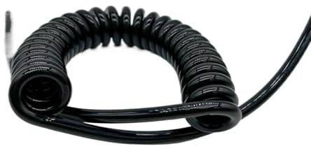 Cable telescópico de Resorte en Espiral de 4 núcleos, 13 AWG, Longitud de Estiramiento de 2 a 15 Metros, Alambre de tensión en Espiral (9 Metros)(9 Meters)