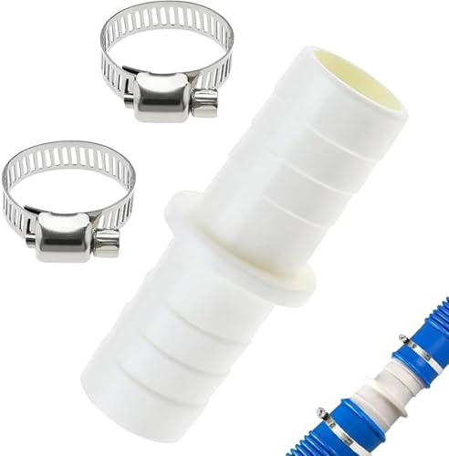 XINCHENG Washing Machine Hose Connector, Heavy Duty Waste Pipe Connector, Leak-Proof Washing Machine Drain Hose Connector with 2 Metal Clamps (21mm)