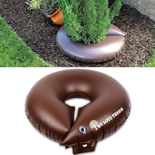 ZQEJEFD bevattningsring 55L, vattenpåse för träd, påse för trädbevattning, trädbevattningspåse gjord av 520g/m² PVC, UV-beständig, för droppbevattning för buskar, häckar, träd