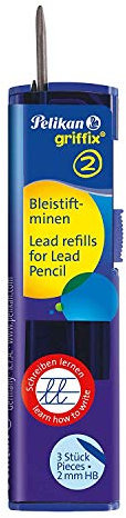 Pelikan B1R Griffix Refills Bleistiftminen Packung mit 3 Minen, Breite, 2 mm (10)