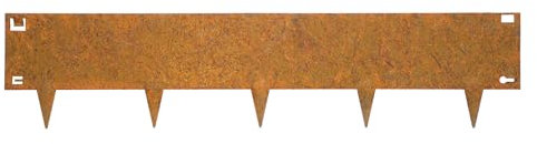 Bordura de Acero corten 24 x 106 cm Flexible - por Unidad