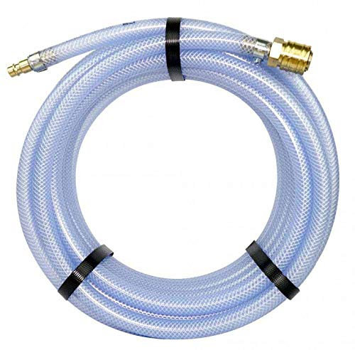 PLASTFLEX TX (SET) Innen ø 9mm (3/8 Zoll), Länge 30m - Druckluftschlauch mit Druckluftkupplung & Stecknippel, 7.2 Kupplung, Kompressorschlauch, flexibel, transparent