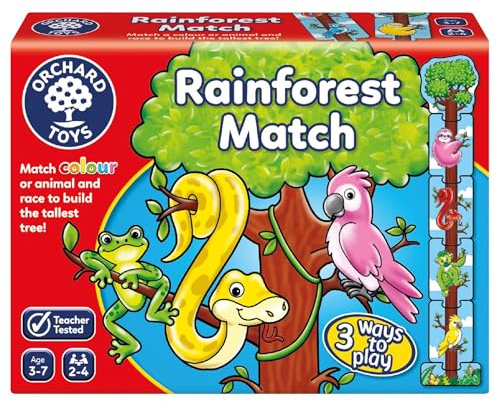 Orchard Toys Rainforest Match, Colour Matching and Memory Educational Game for Preschoolers and Kids Age 3-7
