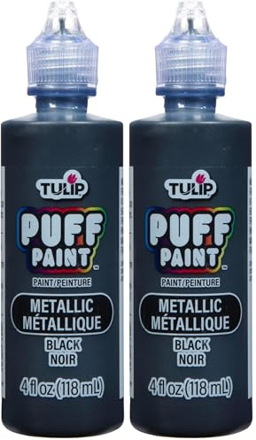 Tulip I Love To Create 17373 Dimensional Fabric Paint, Black (Pack of 2)