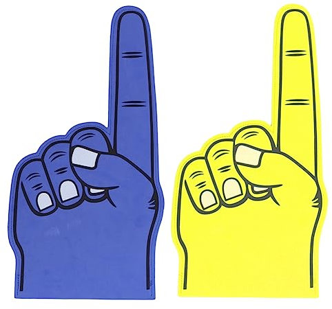 Kisangel 2 Stk Schaumhandschuh Spielzeug Schaumfinger 6er Pack Feierliche Pom Pom Riesen Handschuhe Hand Spielzeug Geste Handschuh Schlaghandschuhe Partybedarf Lieferungen Abschlussball