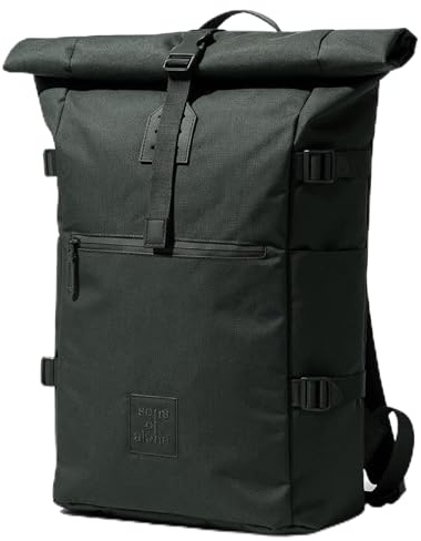 Rucksack Kane Roll-Top Kurierrucksack XL groß - PET recycelt, wasserabweisend - Wander-Rucksack Laptop-Fach 15 Zoll Khaki