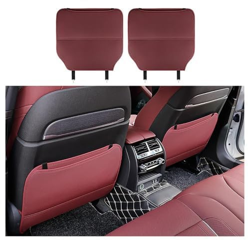 WXRNBN 2 Pièces Protection Siege Voiture pour Alfa Romeo Tonale 2022-, Protections Dossier de siège Voiture Dossier Housse Protections Sièges Impermeable Protège,Red