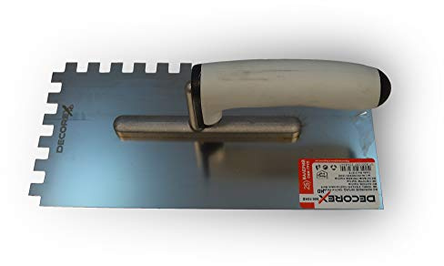 Acero inoxidable Paleta dentada Paleta Espátula dentada 10 X 10 mm TPU Soft Mango decorex HD