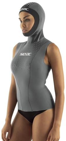 SEAC Sudadera con Capucha para Mujer, Chaleco para Buceo, Hecho de Neopreno de 2,5 mm