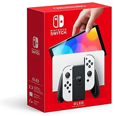 Nintendo Switch (OLED model) with White Joy-Con (Renewed)
