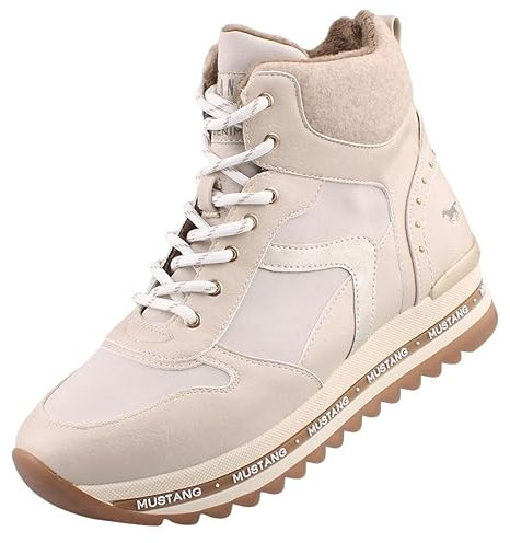 MUSTANG Damen High Top Sneaker Beige, Schuhgröße:EUR 39