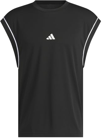 adidas Men's Basketball All World Sleeveless Tank, Black/Black, L