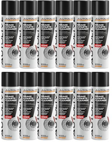 AUTOLIVE GROUP Limpiador de Frenos y Embrague Pack de 12 - Brake & Parts Cleaner - Ayuda a Eliminar Aceites, Grasas, Alquitrán, Resina y Pegamento - No Daña Articulaciones ni Juntas 650 ml