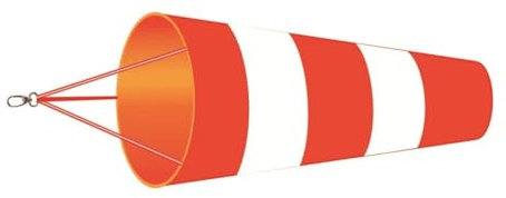 WEIYES Windsack Windrichtungsmessung Outdoor Reflektierender Gürtel Ripstop-Wetterfahne für Flughafen, Garten, Bauernhof