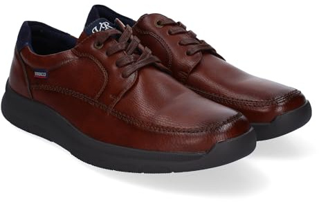 shoes&blues.es 86912 Zapato Casual de Hombre con Plantilla Acolchada, Diseno Elegante, Suela Antideslizante y Cierre de Cordoneras, para Mayor Comodidad. Marron Talla 43