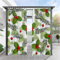 Hiseng Cortina de Exterior Impermeable, Acebo Navideño Estampado 3D Cortinas de Exterior para Terraza 2 Piezas Cortina Exterior con Ojales Cortinas Opacas (137x203cm,Acebo Navideño)