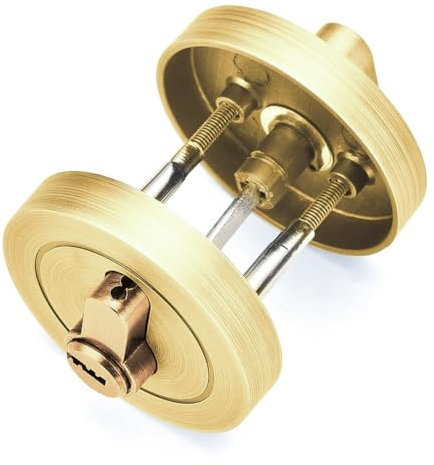 Ieron Rosetta per WC con Display Occupato Set di Rosette in Acciaio Inossidabile per Montaggio Porta WC Serratura e Montaggio Porta Bagno Accessorio per Bagno in Acciaio Inossidabile (Oro)