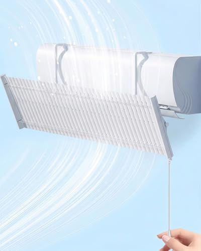 BANJEKT Deflettore Condizionatore, Metallo Deflettore Aria Condizionata, Regolabile Deflettore Condizionatore Universale del Vento Anti Diretto Blowing, Deviatore Aria Condizionatore per Casa/Ufficio