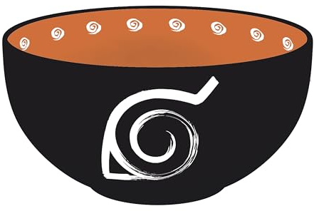 ABYSTYLE Naruto Shippuden Konoha keramisk soppskål för flingor 60 ml Anime manga hem & kök nödvändigheter present diskmaskin mikrovågsugn säker