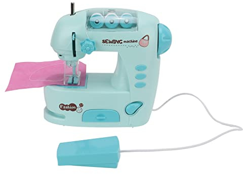 Acouto Mini Machine à Coudre pour Enfants, Kit de Jouets de Couture pour Débutants, Petit Appareil de Jeu avec Bouton Latéral pour l'éducation Précoce, Résistant aux Chutes d'ABS et Respectueux