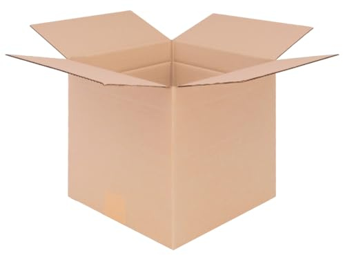 Förpackning 100 vikbara kartonger 250 x 250 x 250 mm brun | variabel höjd vid 210/135 mm | KK 28 1 vågiga fraktlådor medelstora kartonger kartong vikbar kartong