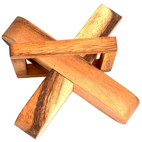 Kreuz und Ring physikalisches Holzpuzzle, Knobelholz Trickpuzzle, IQ Test, Physik Test, Knobelspiel, Knobelaufgabe, 3D Puzzle, Holzspielzeug, Brainteaser, Trickspiel, IQ Puzzle,