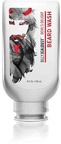Billy Jealousy Devils Delight Beard Wash, Hydrating and Softening Facial Hair Shampoo, Removes Dirt and Gently Detangles, Sweet Black Pepper and Sandalwood Scent, 8 Fl Oz