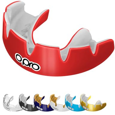 OPRO Protège-Dents pour Appareil Dentaire Instant Custom-Fit - Adultes et Enfants (+ 10 Ans) - Boxe, MMA, Rugby, Hockey - Moulage Rapide - Garantie Dentaire Incluse