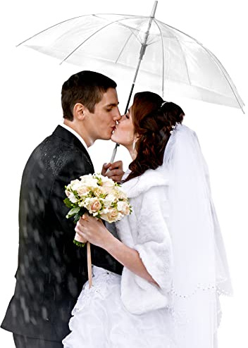 Saintrygo 20 Pack Clear Umbrellas Bulk,Umbrella for Wedding,Events,Clear