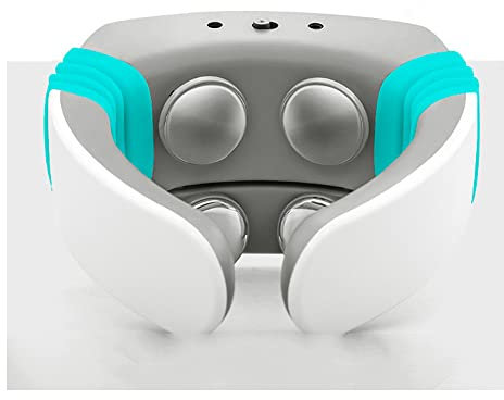 Masseur de cou Électrique avec Chaleur,4 Vitesses Masseur Cervical d'Épaule Intelligent Massage Cervical d'Impulsion Électrique Masseur de cou sans Fil Multifonctionnel