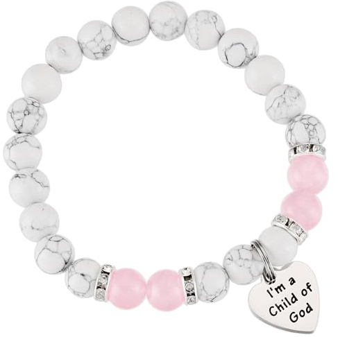 AHAETH Cross Bracelet For Ages 8 12 Bangle Bracelets I'M A Chi-ld Of God Christening Bracelet