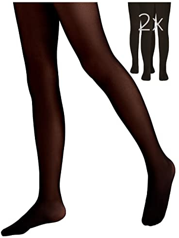 Conte elegant, flicka, prinsessa, snygga barnstrumpbyxor (2-pack), svart, 104/110 cm