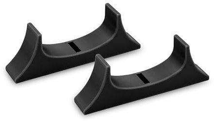JOYSOG Für Wii U Ständer, 1 Paar horizontaler Ständer für Wii U Gamepad Stand Cradle Set 3D Printed Stand Adapter (Schwarz)