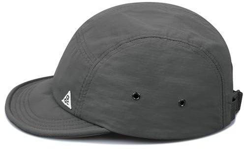 CLAPE Short Brim Baseball Cap Wasserdicht 5 Panel Cap Leichte Atmungsaktive Sport Caps Faltbare Unstructured Hats Anpassbar UV-Schutz Laufkappe