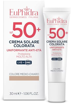 Euphidra Crema Solare Viso Colorata Spf 50+ Anti-Età